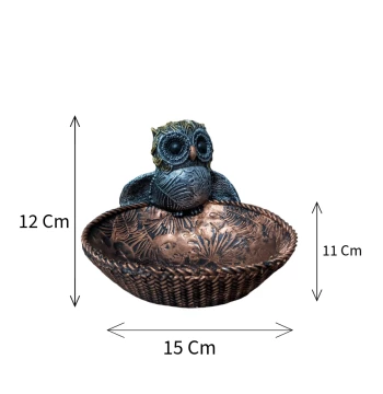 Owl Decorative Bowl – Antique Copper Trinket Tray