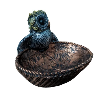 Owl Decorative Bowl – Antique Copper Trinket Tray