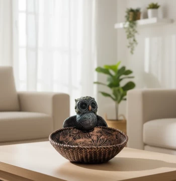 Owl Decorative Bowl – Antique Copper Trinket Tray