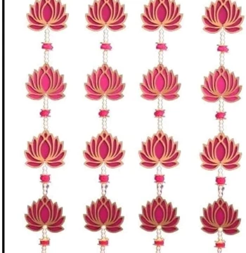 Lotus Long Line Hangings - Set of 4 Pearl Latkans for Door & Wall